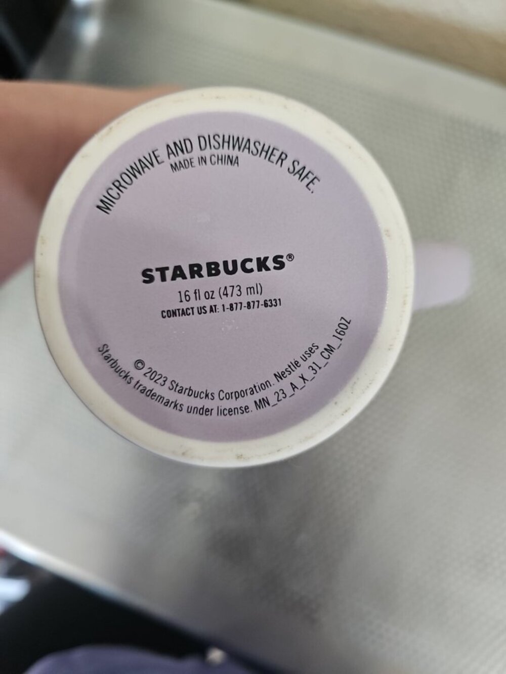 Starbucks Mermaid 2023 16 Oz Purple Red Ribbon Squiggles Coffee Latte Mug Cup - Picture 4 of 4